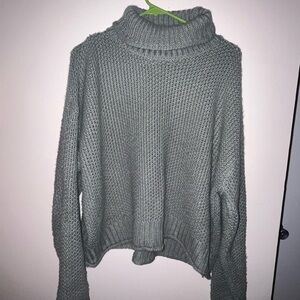 Cozy Light Blue Turtleneck Sweater